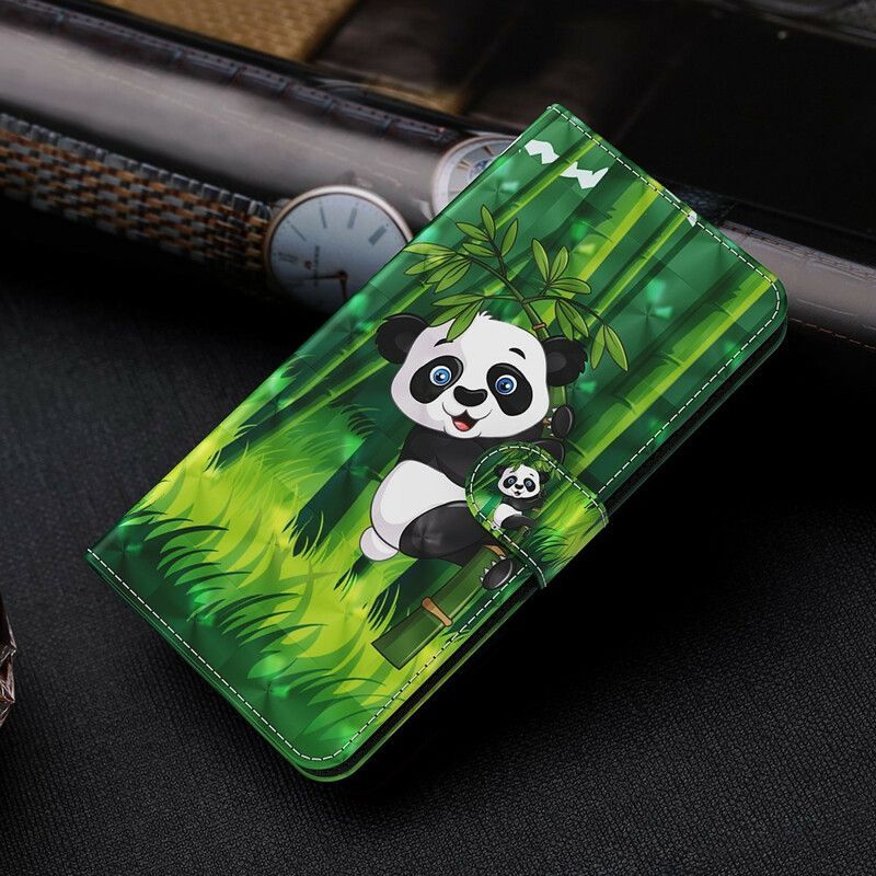 Flipové Pouzdro Na Samsung Galaxy M12 / A12 Panda A Bambus