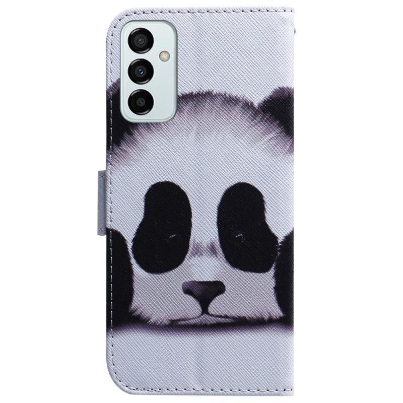 Flipové Pouzdro Na Samsung Galaxy M13 Na Lana Strappy Panda