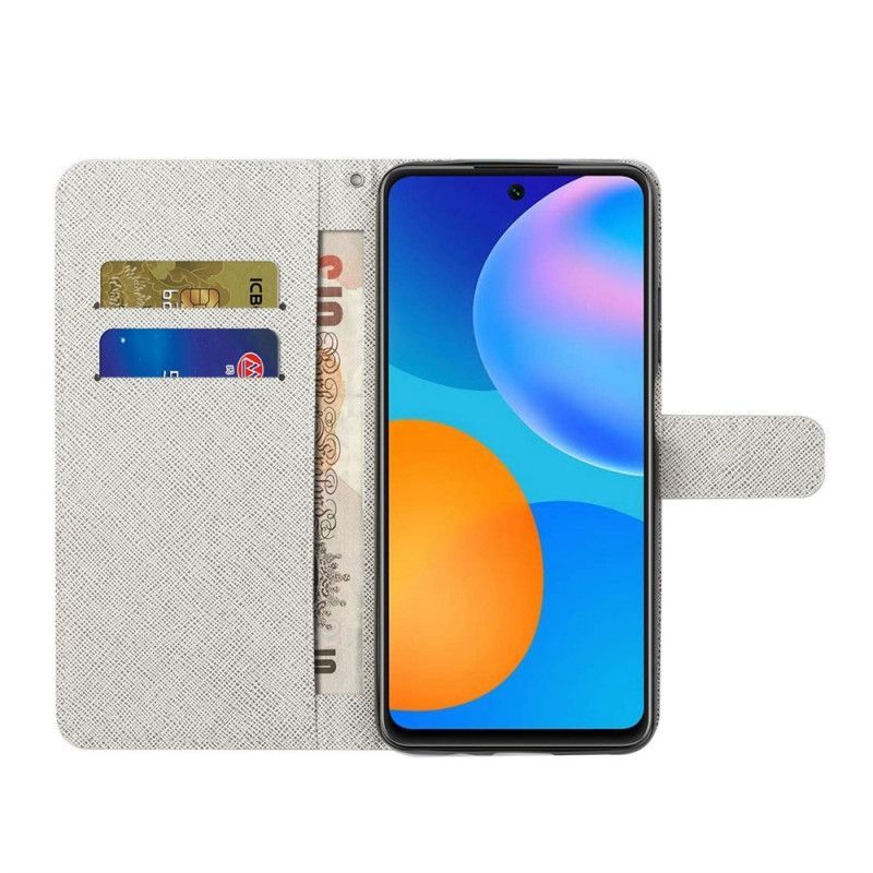 Flipové Pouzdro Na Samsung Galaxy M23 5G Na Lana Strappy Diamond Motýli