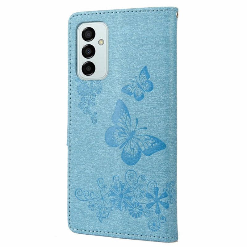 Flipové Pouzdro Na Samsung Galaxy M23 5G Na Lana Tanga Butterflies