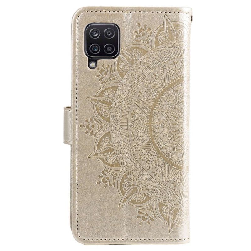 Flipové Pouzdro Na Samsung Galaxy M33 5G Na Lana Strappy Sun Mandala