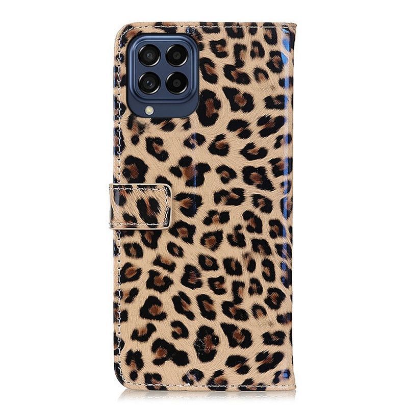 Flipové Pouzdro Na Samsung Galaxy M53 5G Efekt Malého Leoparda