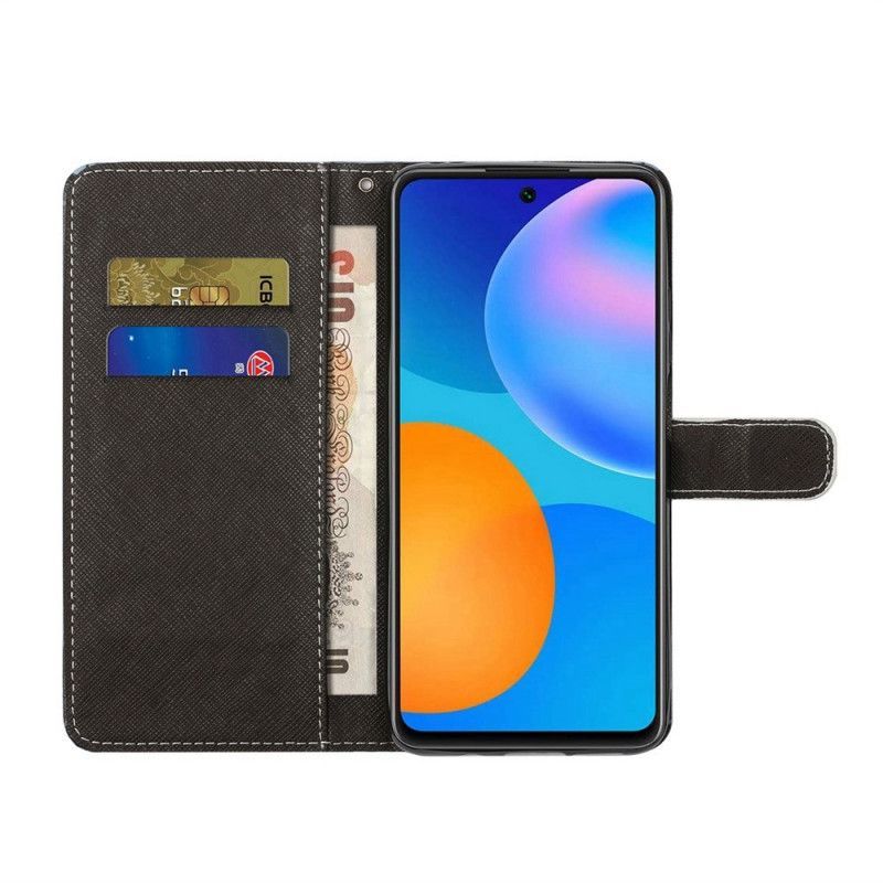 Flipové Pouzdro Na Samsung Galaxy M53 5G Na Lana Lanyard Wolf