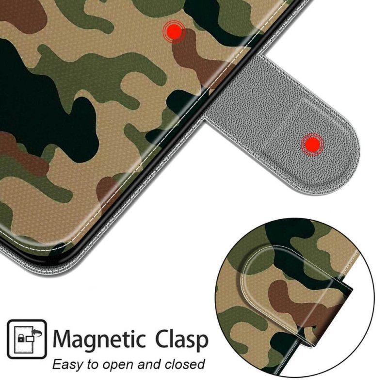 Flipové Pouzdro Na Samsung Galaxy M53 5G Na Lana Strappy Camo