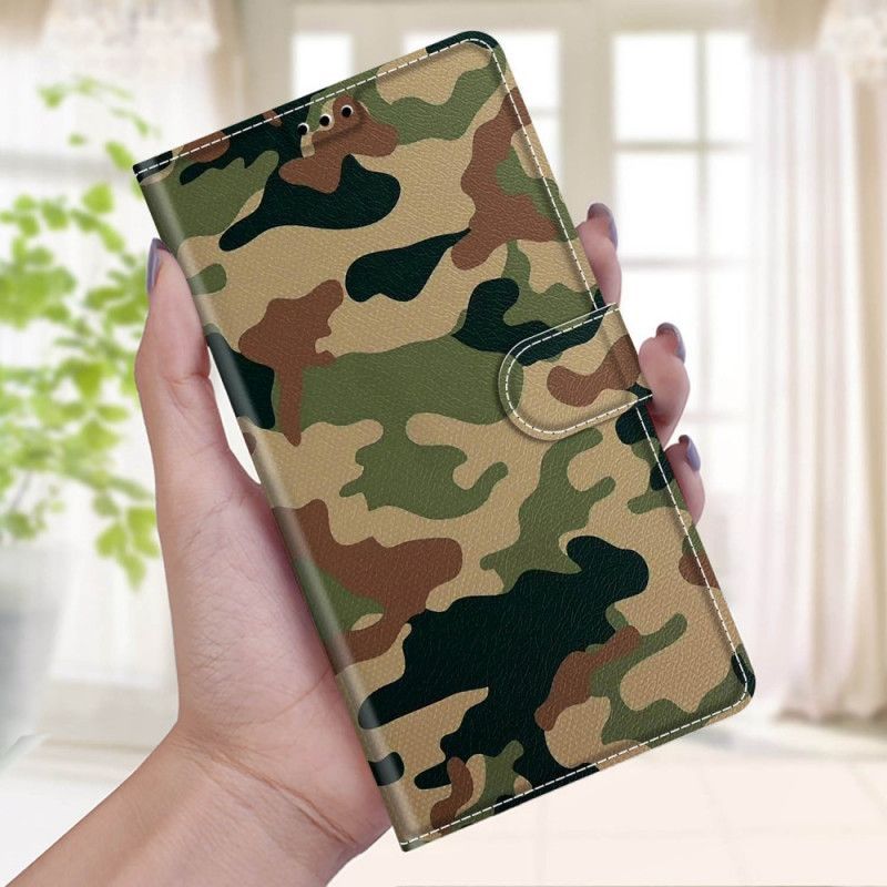 Flipové Pouzdro Na Samsung Galaxy M53 5G Na Lana Strappy Camo