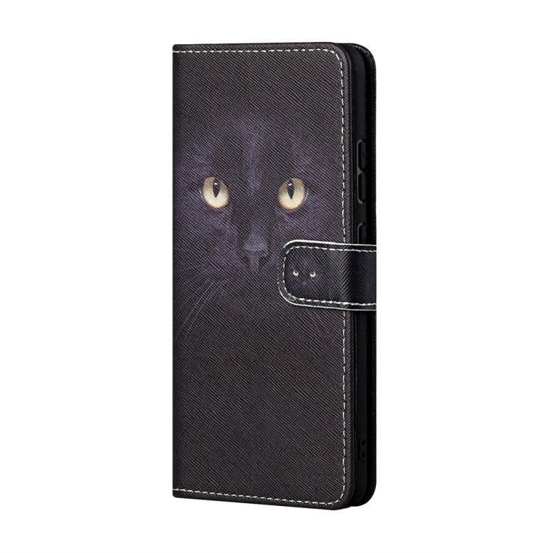 Flipové Pouzdro Na Samsung Galaxy M53 5G Na Lana Strappy Cat Eyes