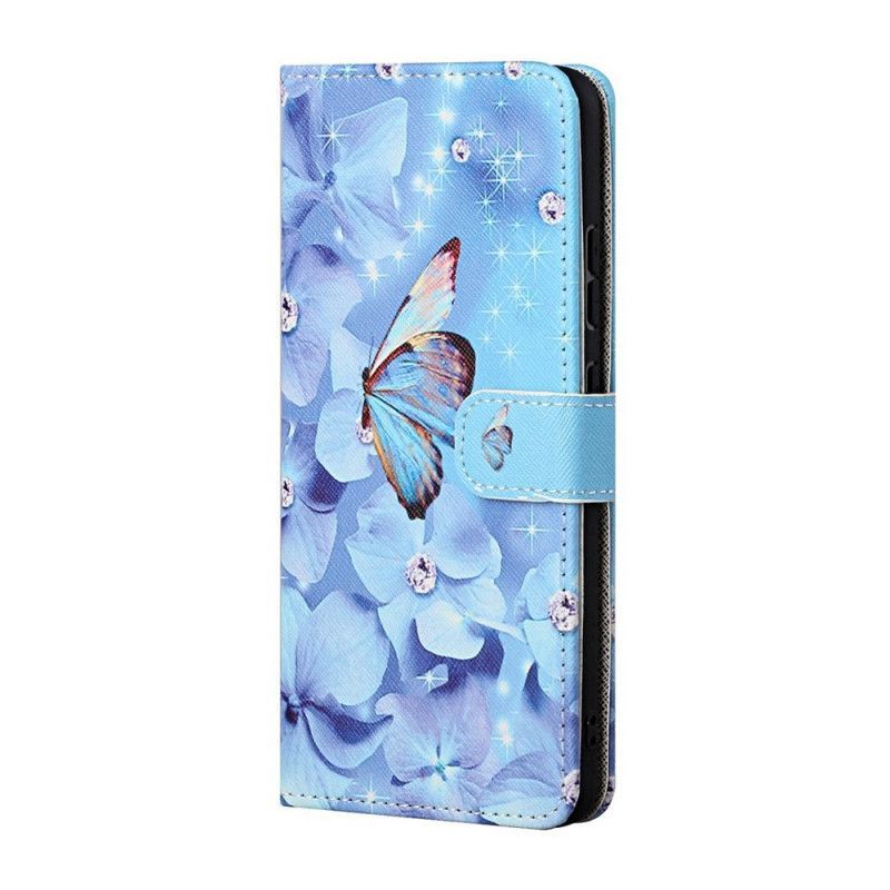 Flipové Pouzdro Na Samsung Galaxy M53 5G Na Lana Tanga Butterflies