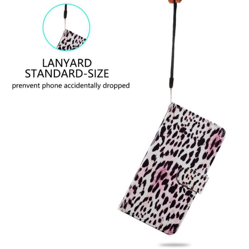 Flipové Pouzdro Na Samsung Galaxy S22 5G Leopardí Potisk