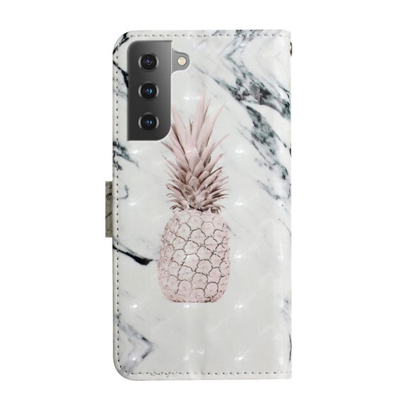 Flipové Pouzdro Na Samsung Galaxy S22 5G Light Spot Ananas