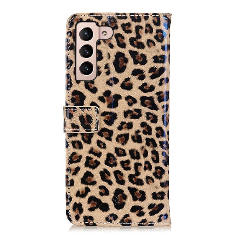 Flipové Pouzdro Na Samsung Galaxy S23 5G Efekt Leopardí Kůže