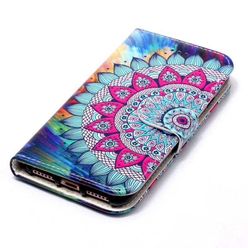 Flipové Pouzdro Na Samsung Galaxy S23 5G Na Lana Barevné Strappy Mandala