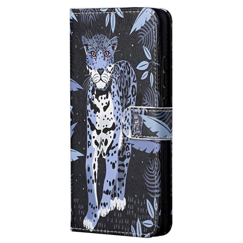 Flipové Pouzdro Na Samsung Galaxy S23 5G Na Lana Strappy Leopard