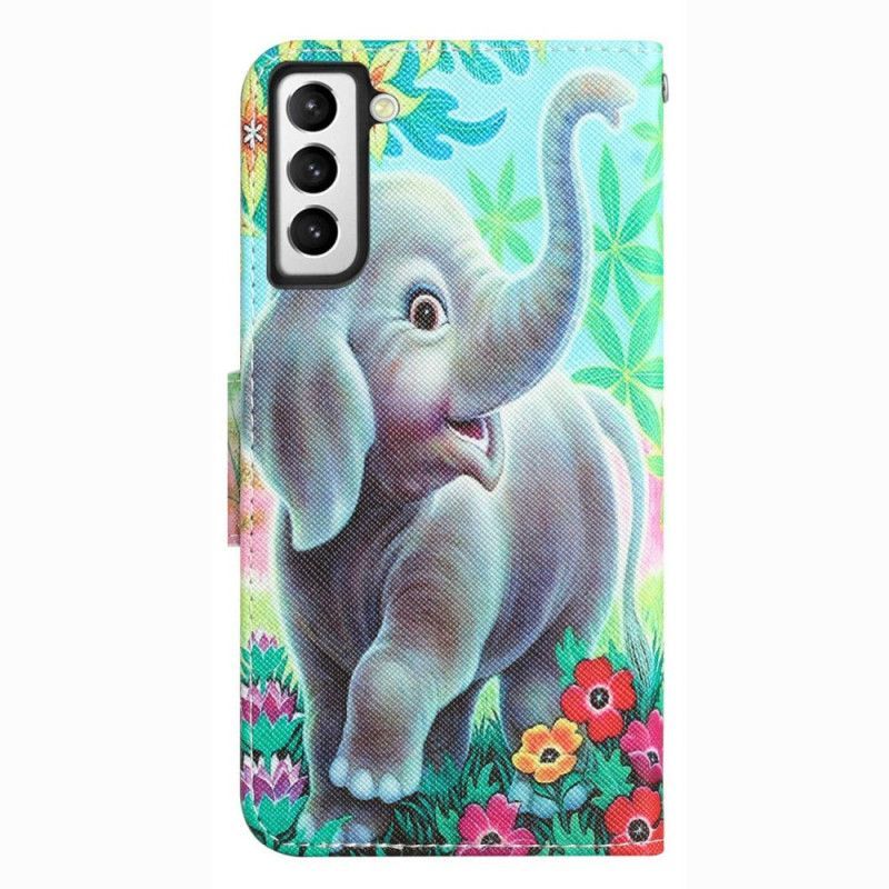 Flipové Pouzdro Na Samsung Galaxy S23 Plus 5G Na Lana Tanga Elephant