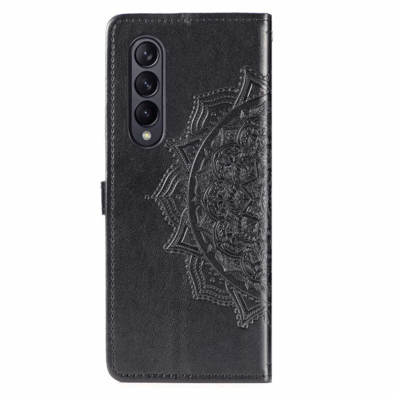 Flipové Pouzdro Na Samsung Galaxy Z Fold 4 Na Lana Středověká Strappy Mandala