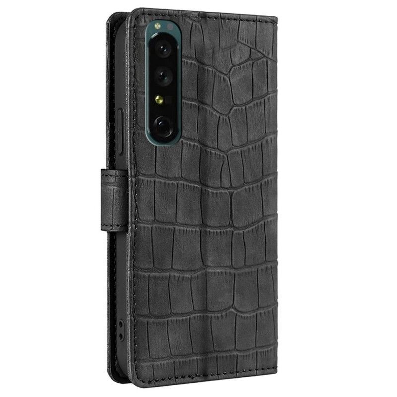 Flipové Pouzdro Na Sony Xperia 1 IV Krokodýlí Styl