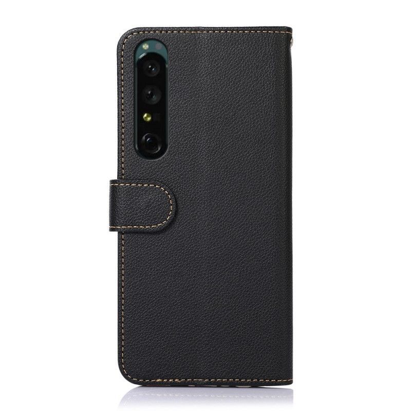 Flipové Pouzdro Na Sony Xperia 1 IV Rfid Ve Stylu Liči