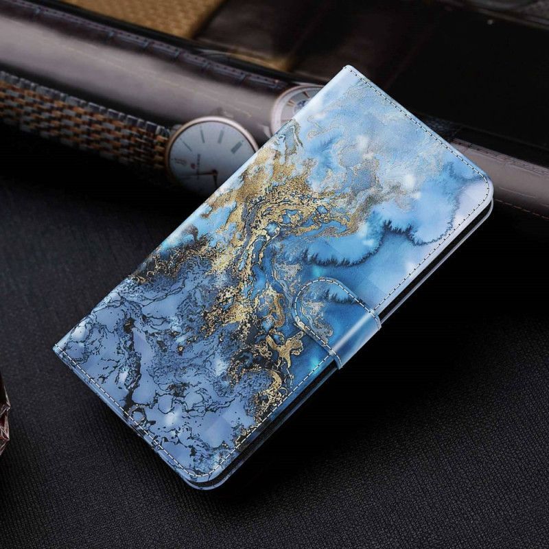 Flipové Pouzdro Na Sony Xperia 5 IV Na Lana Strappy Marble Style