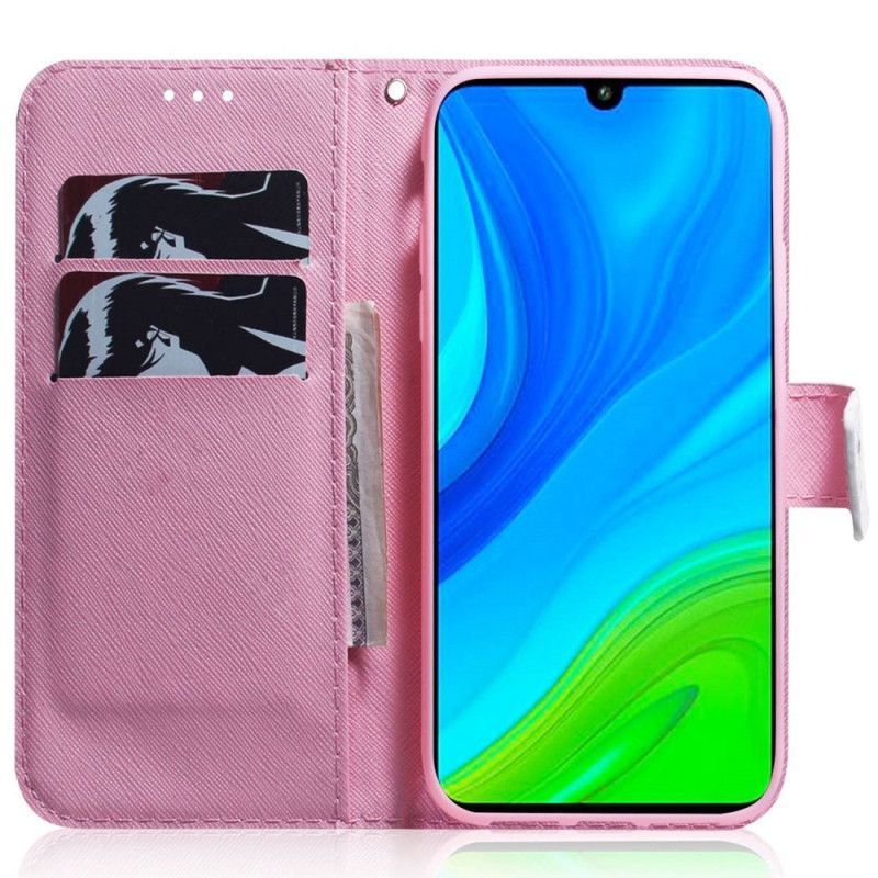 Flipové Pouzdro Na Xiaomi 12 / 12X Na Lana Strappy Bílé Květy