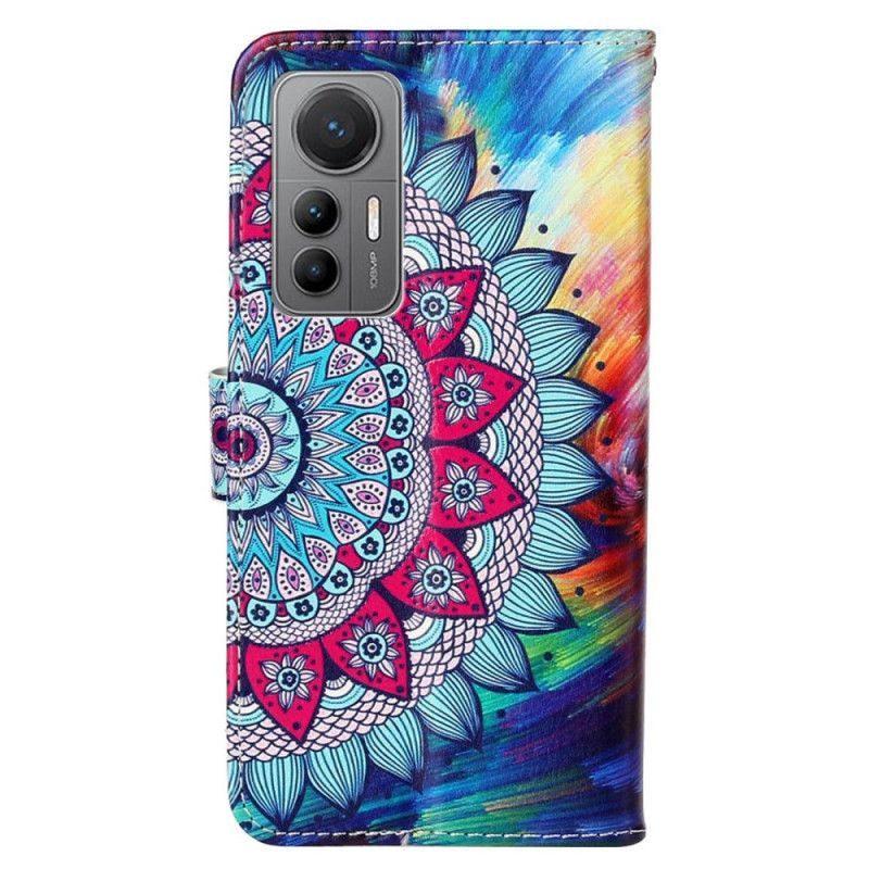 Flipové Pouzdro Na Xiaomi 12 Lite Na Lana Barevné Strappy Mandala