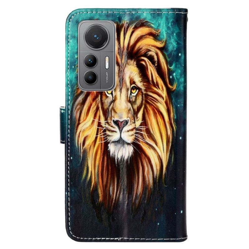 Flipové Pouzdro Na Xiaomi 12 Lite Na Lana Lanyard Lion