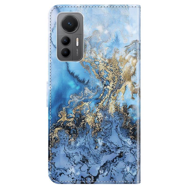 Flipové Pouzdro Na Xiaomi 12 Lite Na Lana Strappy Marble Style