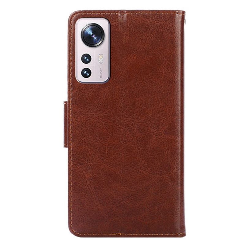 Flipové Pouzdro Na Xiaomi 12 Pro Vintage Kožený Styl