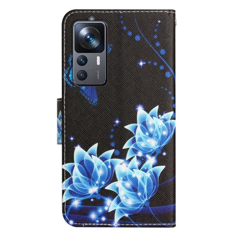 Flipové Pouzdro Na Xiaomi 12T / 12T Pro Na Lana Strappy Moth