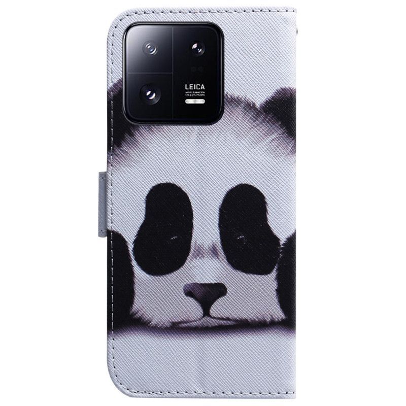 Flipové Pouzdro Na Xiaomi 13 Pro Na Lana Strappy Panda