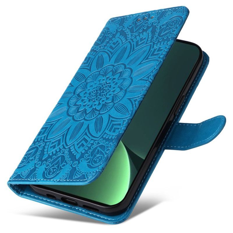 Flipové Pouzdro Na Xiaomi 13 Pro Mandala Sun S Šňůrkou