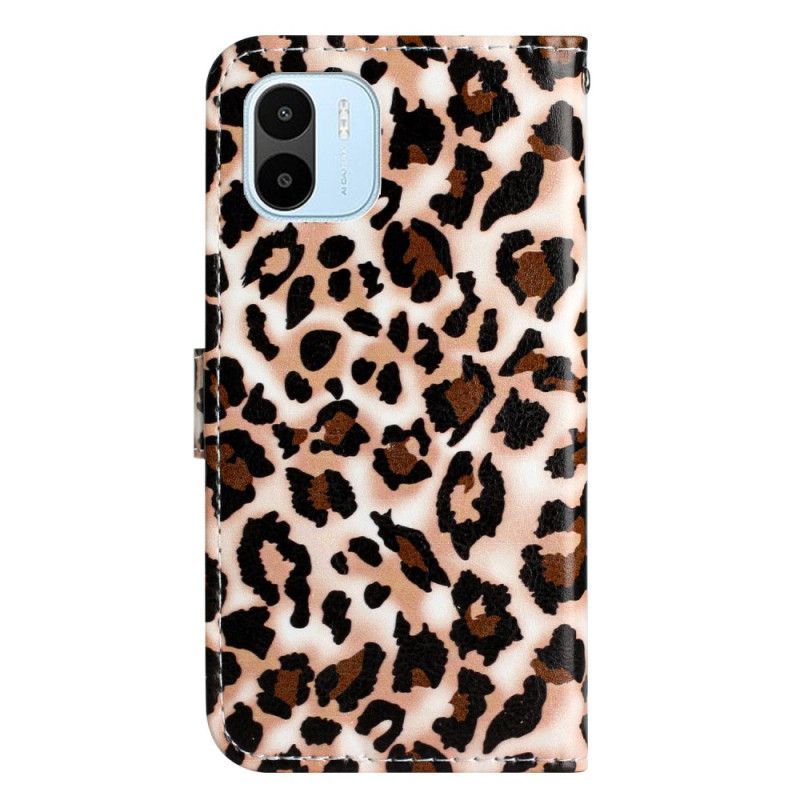 Flipové Pouzdro Na Xiaomi Redmi A1 Na Lana Strappy Leopard Print