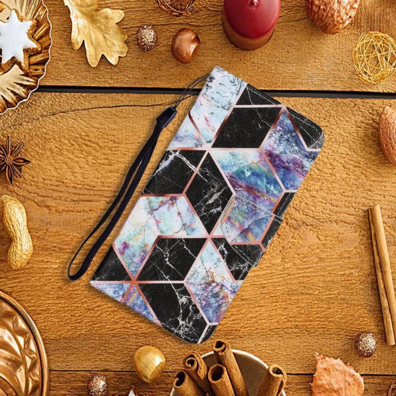 Flipové Pouzdro Na Xiaomi Redmi Note 11 Pro Plus 5G Geometrický Styl Mramoru