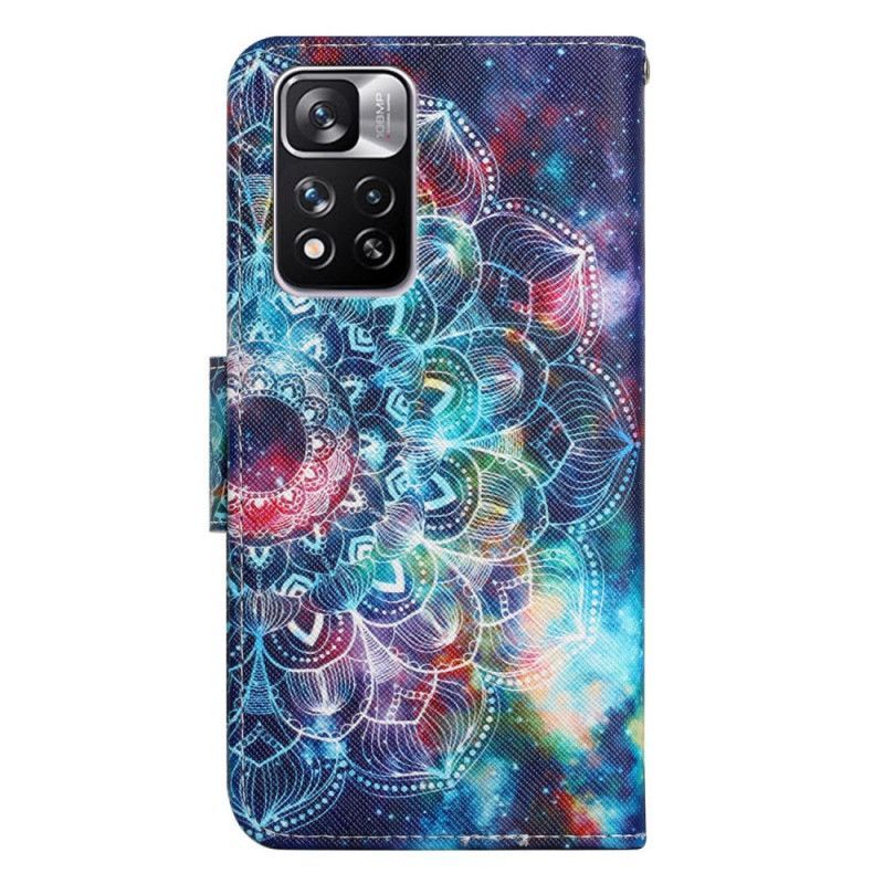 Flipové Pouzdro Na Xiaomi Redmi Note 11 Pro Plus 5G Na Lana Okázalá Strappy Mandala