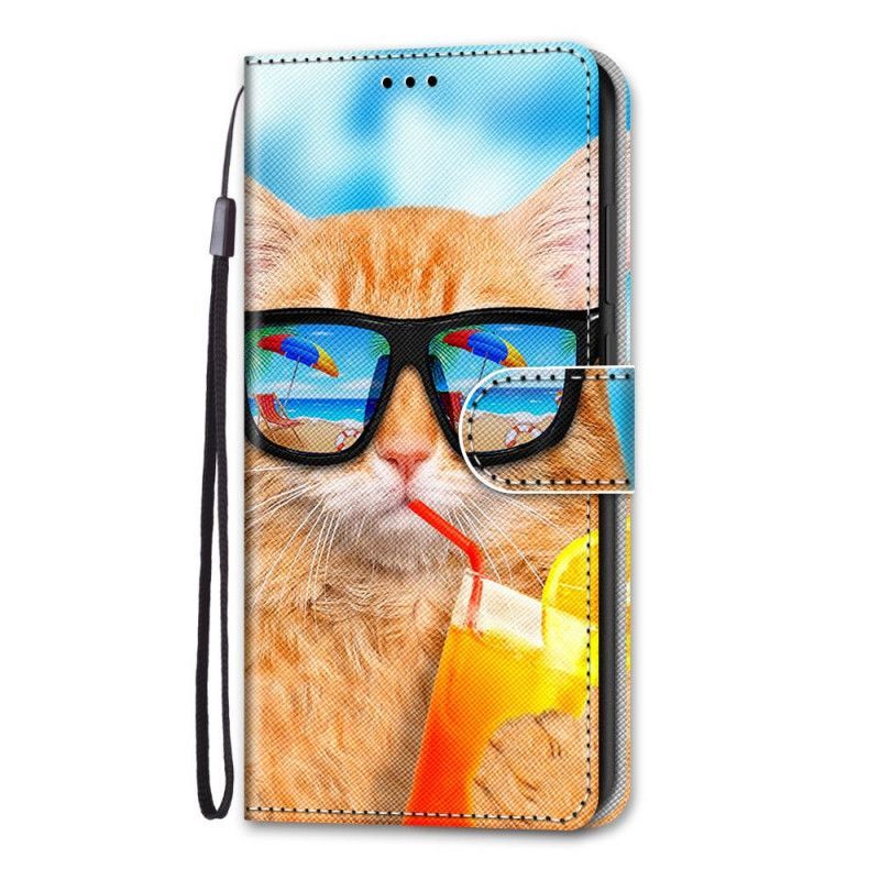 Flipové Pouzdro Na Xiaomi Redmi Note 11 Pro Plus 5G Na Lana Strappy Star Cat