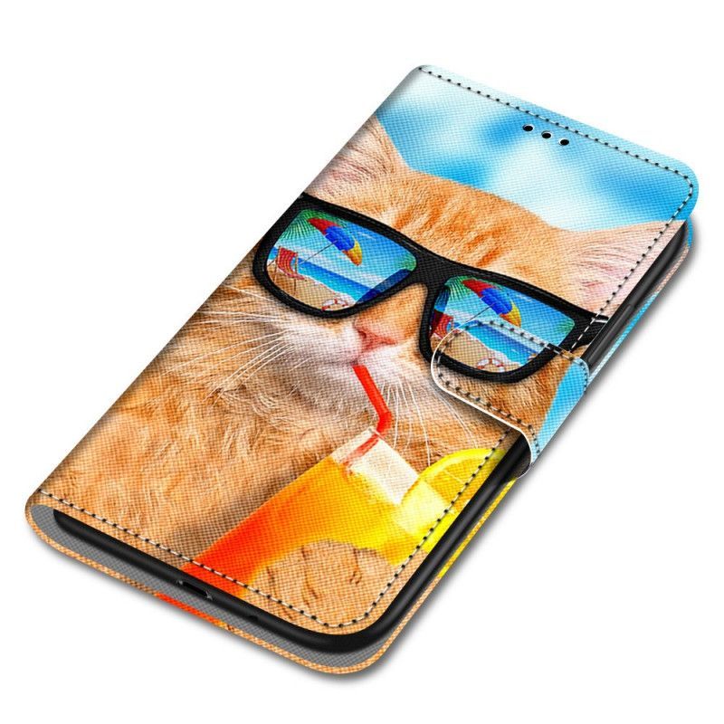 Flipové Pouzdro Na Xiaomi Redmi Note 11 Pro Plus 5G Na Lana Strappy Star Cat