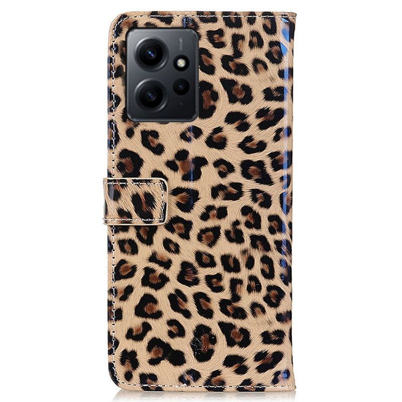 Flipové Pouzdro Na Xiaomi Redmi Note 12 4G Efekt Leopardí Kůže