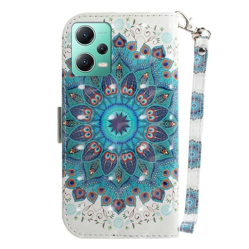 Flipové Pouzdro Na Xiaomi Redmi Note 12 5G Na Lana Strappy Mandala