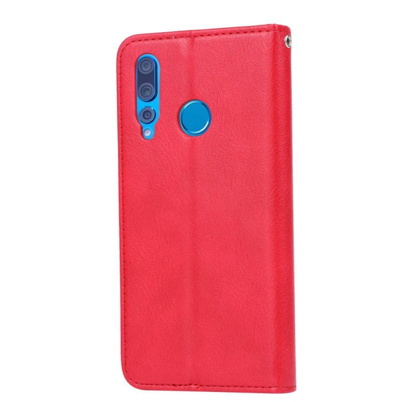 Flip Cover Huawei P Smart Z / Kožené Pouzdro Folio Honor 9x Pouzdro Na Karty Z Umělé Kůže