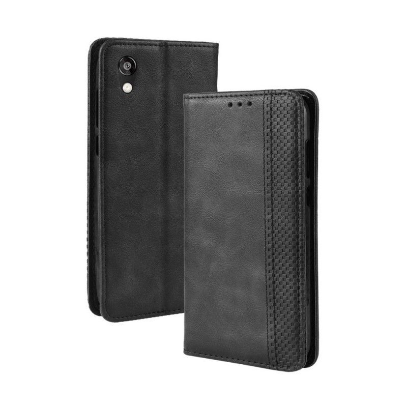 Flip Cover Huawei Y5 2019 / Kožené Pouzdro Folio Honor 8s Stylizovaný Vintage Kožený Efekt