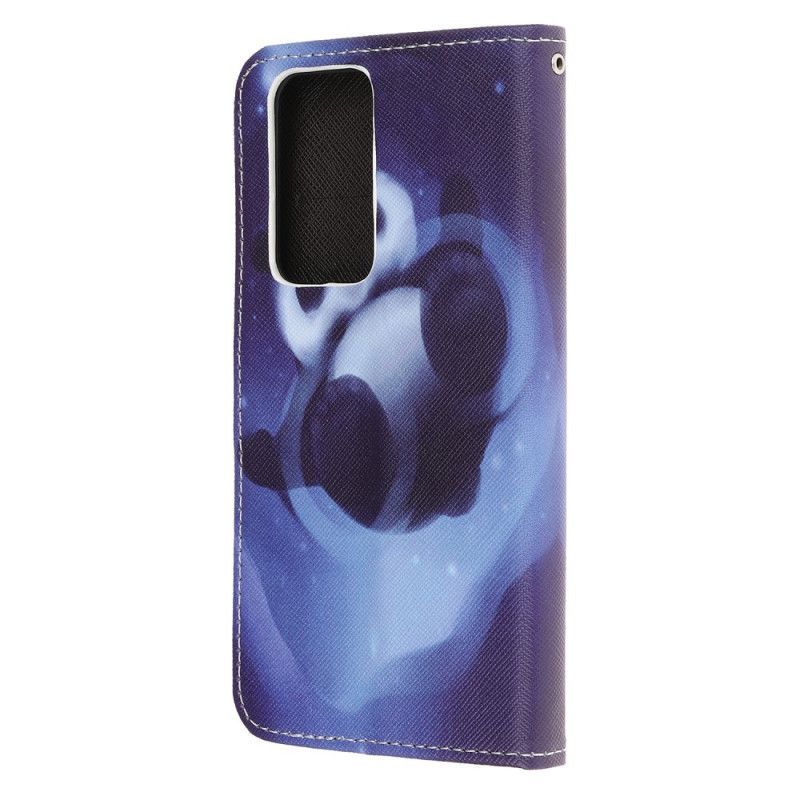 Flipové Pouzdro Honor 10x Lite Prostor Pro Pandy S Popruhem