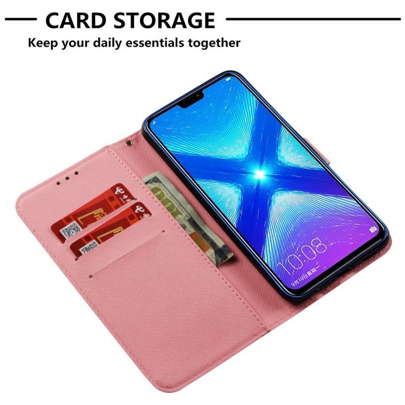 Flipové Pouzdro Honor 8x 3d Červení Motýli