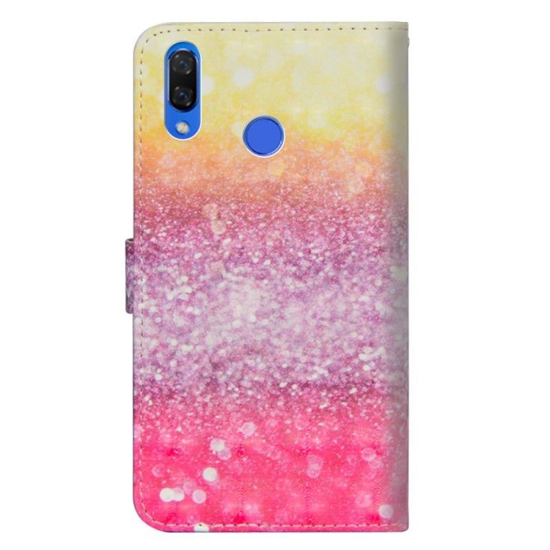 Flipové Pouzdro Honor 8x Purpurový Třpytivý Gradient