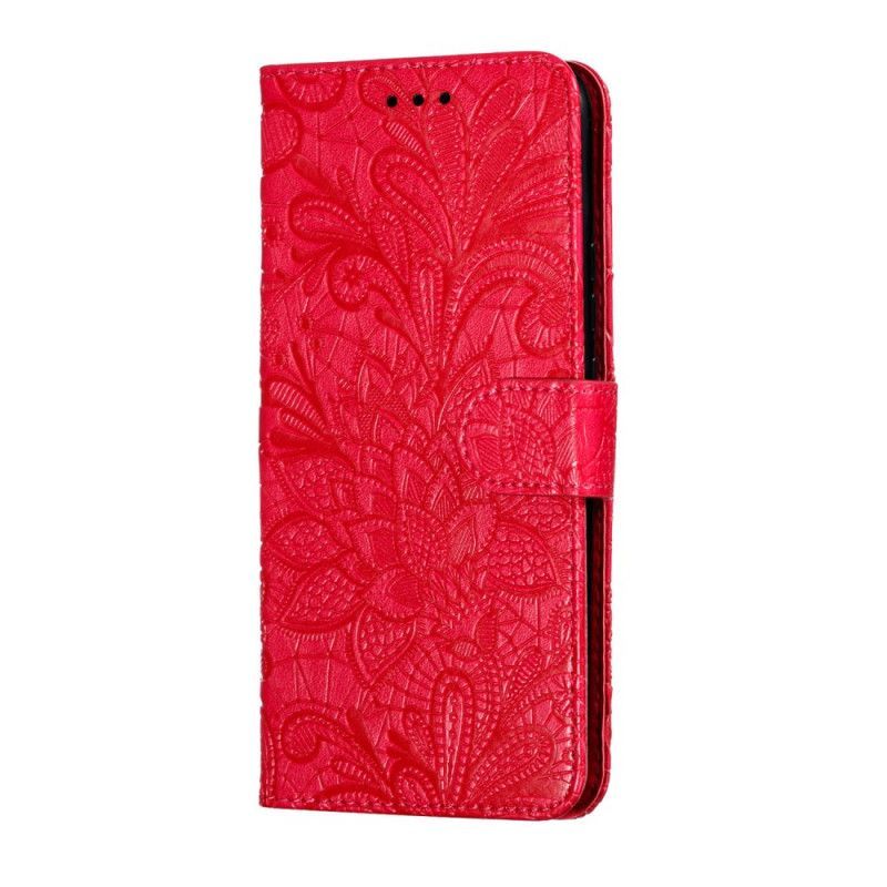 Huawei P Smart Z Cover / Flipové Pouzdro Honor 9x Tribal Květiny S Popruhem