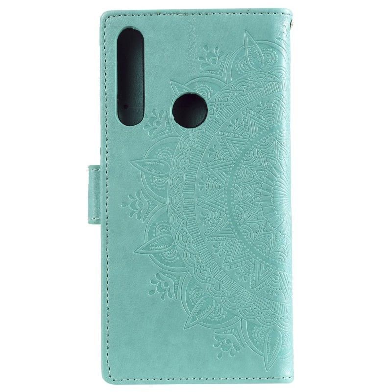 Huawei P Smart Z Cover / Kožené Pouzdro Na Honor 9x Sun Mandala