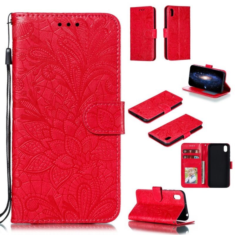 Huawei Y5 2019 Pouzdro / Flipové Pouzdro Na Honor 8s Tribal Flowers With Strap