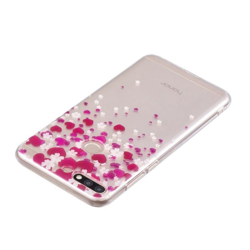 Huawei Y7 2018 Case / Kryt Na Honor 7c Déšť Srdcí