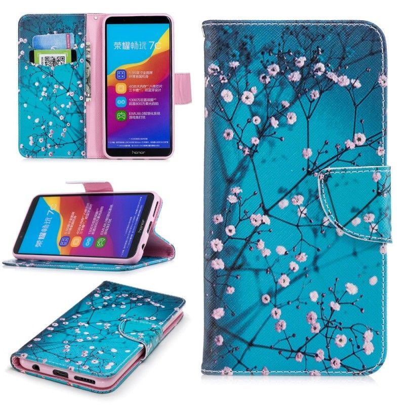 Huawei Y7 2018 Cover / Flipové Pouzdro Honor 7c Strom V Květu