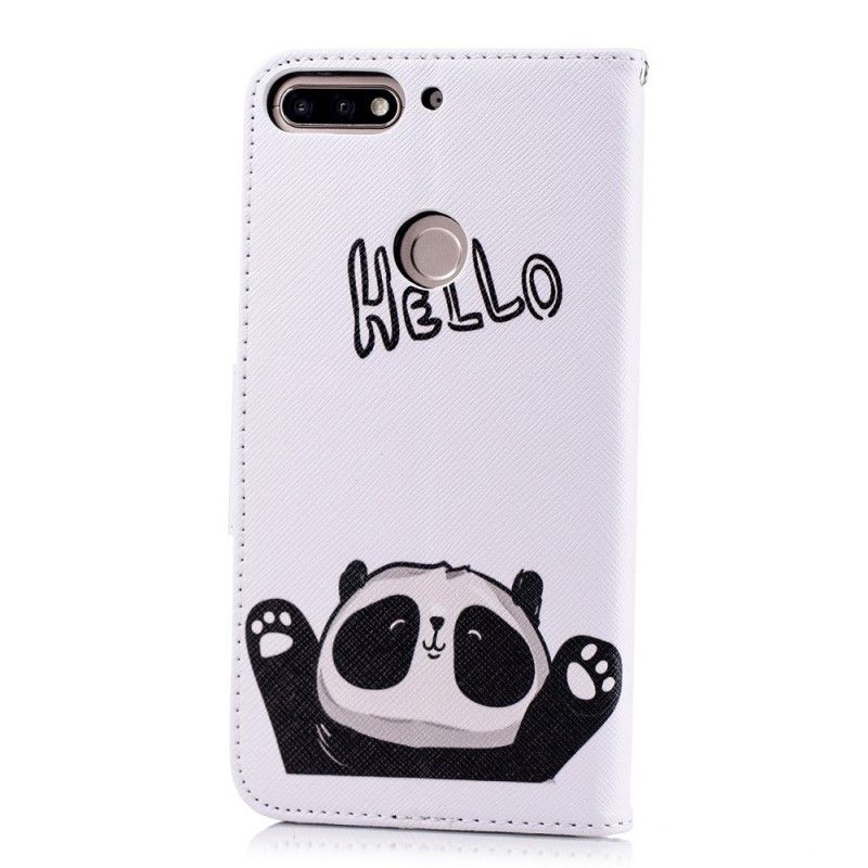 Huawei Y7 2018 Cover / Peněženková Pouzdra Honor 7c Ahoj Panda