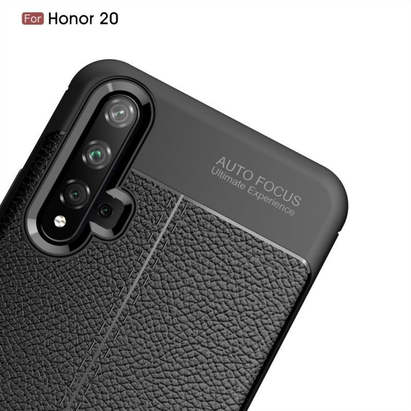 Kryt Honor 20 / Huawei Nova 5t Litchi S Dvojitým Koženým Efektem