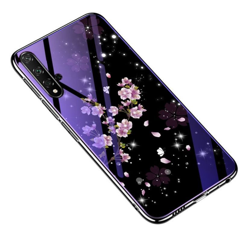 Kryt Honor 20 / Huawei Nova 5t Tvrzené Sklo A Květinový Silikon