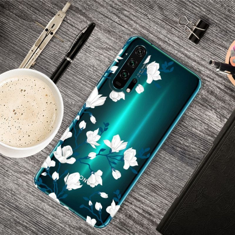 Kryt Honor 20 Pro Bílé Květy